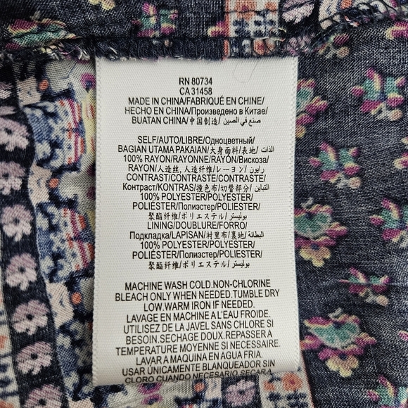 BCBGeneration Tiered Maxi Dress Floral Patchwork Sleeveless Keyhole Neck 6 - Picture 9 of 11